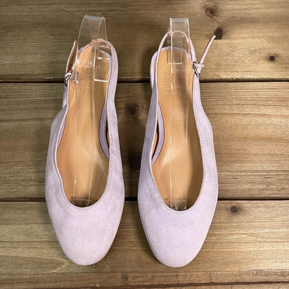 Naturalizer Women's Primo Slingback Flats Size 7 Lavender Purple Suede - Picture 5 of 15